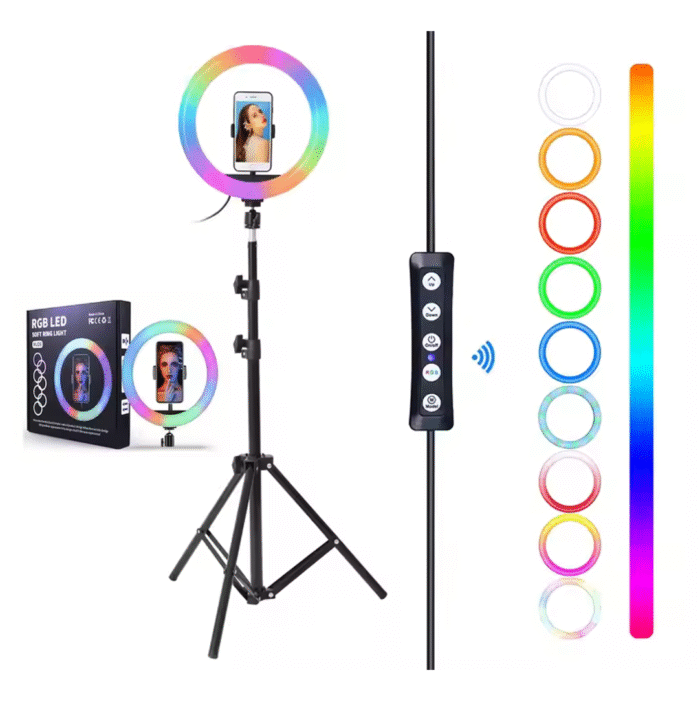 Aro De Luz 13 Pulgadas Rgb Con Tripode 2Mts (0975) - Imagen 1