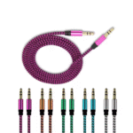 Cable Auxiliar 3.5mm Nylon P-Metal 1Mt (0392)