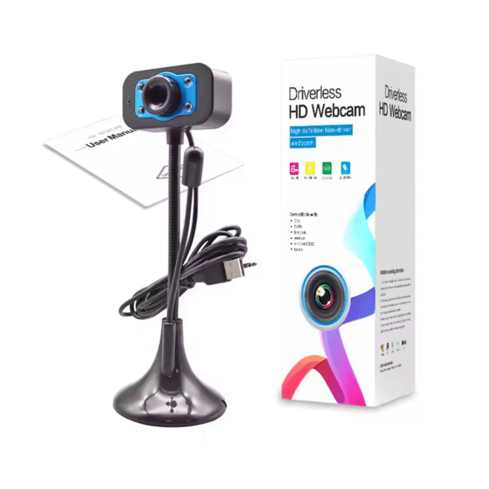 Camara Web Hd Con Microfono Luz Led (0210) - Imagen 1