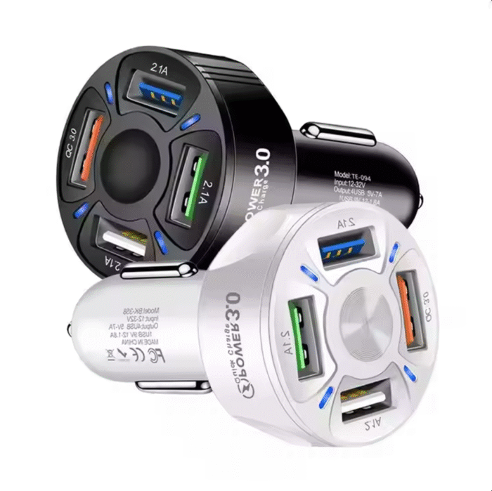 Cargador De Carro Qualcomm 4 Usb 7A (0456) - Imagen 1