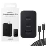 Cargador Samsung 65W 2Ptos C 1 Usb + Cable C A C (0999)
