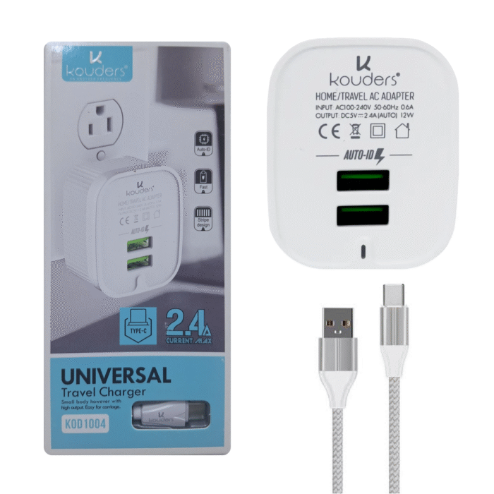 Cargador Tipo C 2.4Amp Kouder Kod1004 (0428) - Imagen 1