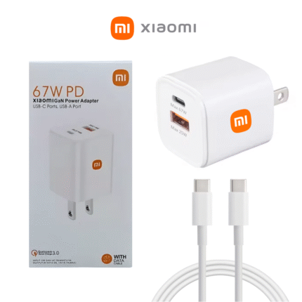 Cargador Xiaomi 2 En 1 Tipo C 67W Y Usb De 25W (0512)