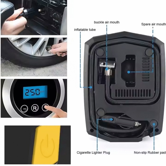 Compresor De Aire 12V 250Psi Digital (0664) - Imagen 2