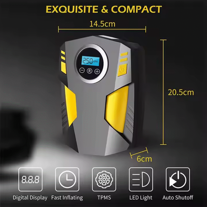 Compresor De Aire 12V 250Psi Digital (0664) - Imagen 3