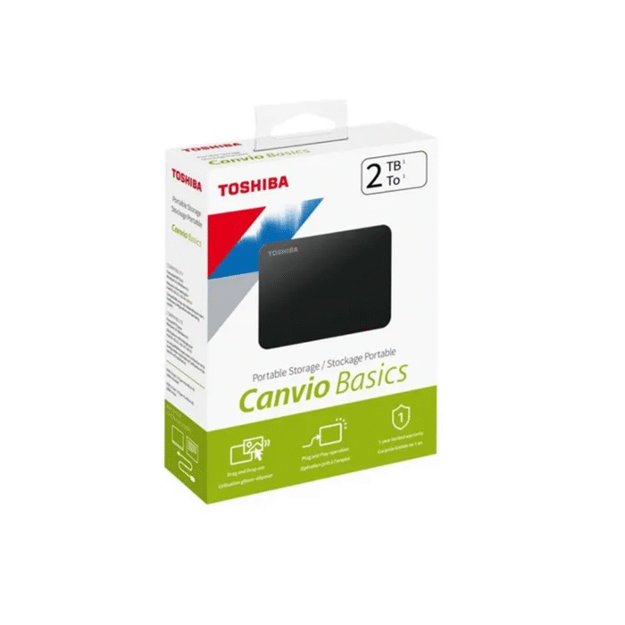 Disco Duro Externo Toshiba 2TB Canvio Basics (0075) - Imagen 1