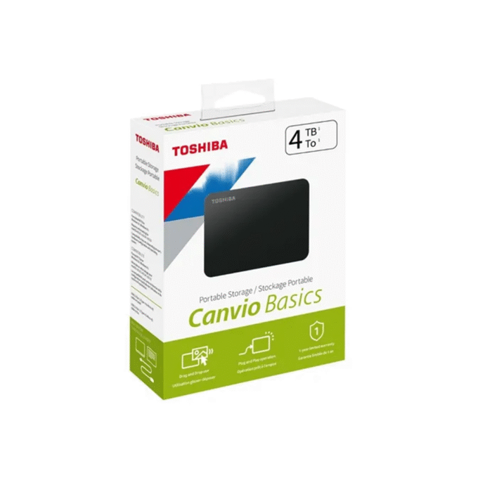 Disco Duro Externo Toshiba 4TB Canvio Basics (0076) - Imagen 1