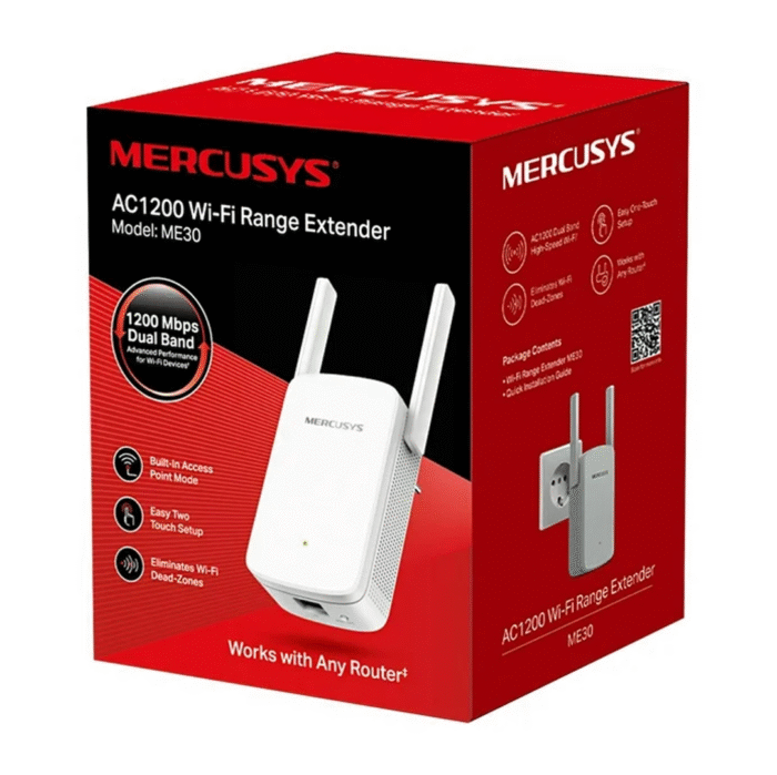 Extensor De Rango Wifi Mercusys Me30 Ac1200 Dual Band (0898) - Imagen 1