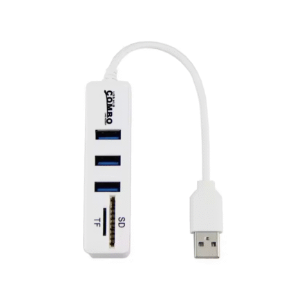 Hub Usb 3 Puertos Con Lector De Memoria (0740)