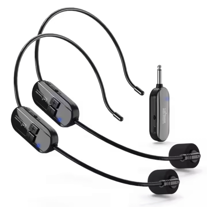 Microfono Cintillo Inalambrico UHF Pack 2 (0660) - Imagen 1