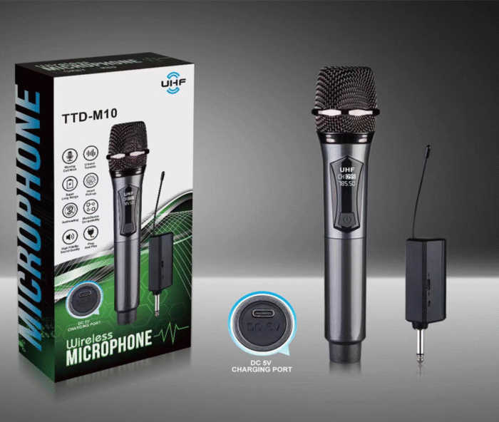 Microfono Inalambrico Recargable TTD-M10 (0658) - Imagen 1
