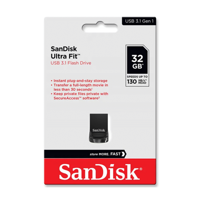 Pendrive Sandisk 32Gb 3.1 Ultra Fit 130Mbps (0044) - Imagen 1