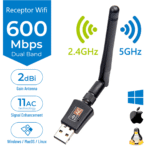 Receptor Wifi Usb 600Mbps Ac600 Con Antena (0138) - Imagen 3