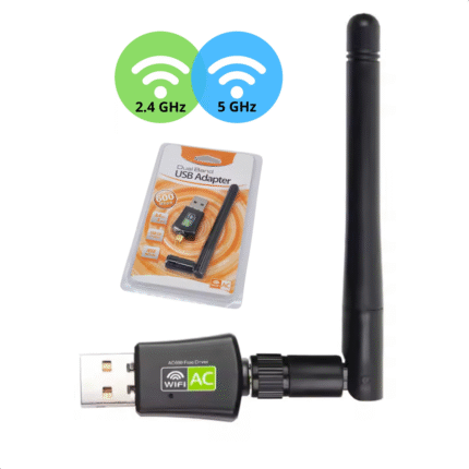 Receptor Wifi Usb 600Mbps Ac600 Con Antena (0138)