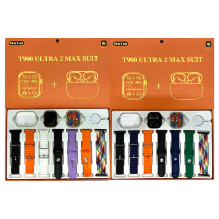 Reloj Smartwatch T900 Ultra 2 Max Suit Big 2.3 + Audifono 7 Correas (0459)