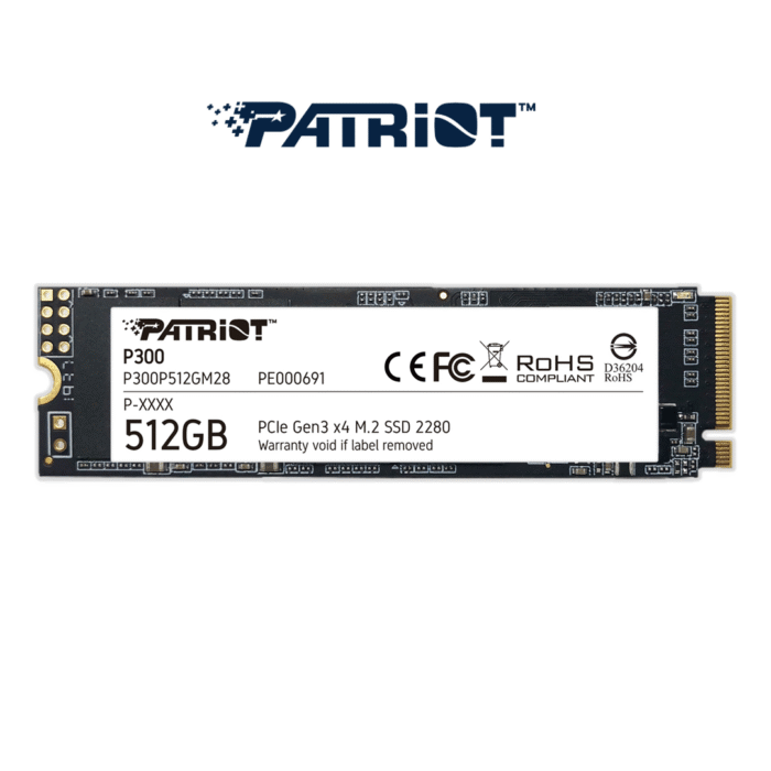 SSD M.2 512Gb Patriot P300 Pcie Gen 3X4 (0702) - Imagen 1