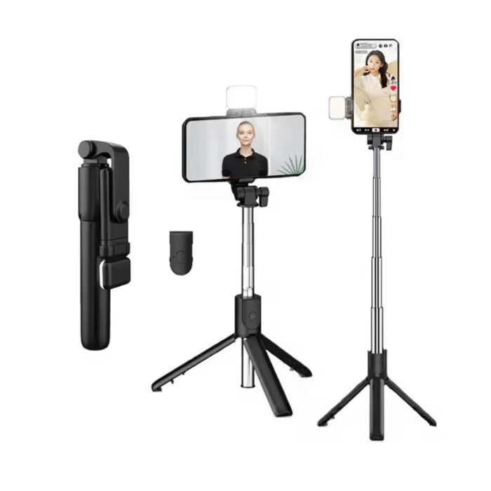Tripode 3 En 1 Con Control Bluetooth Y Luz Led (0920) - Imagen 1