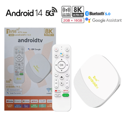 Tv Box Stick Android tv 14 2Gb-16Gb TV98 Max 8K Ultra Hd (1031)