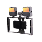 Estabilizador De Telefono Jaula Con Luz Led Y Microfono (1045) - Imagen 3