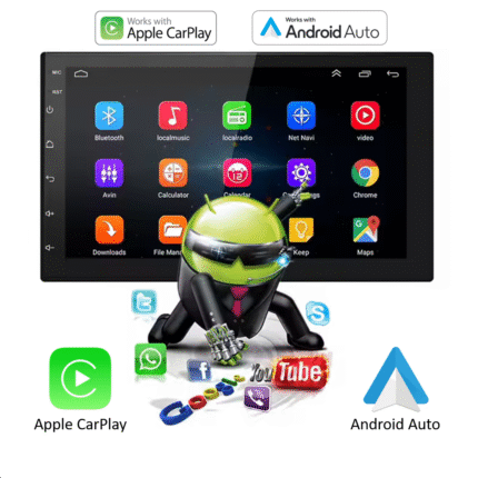 Reproductor Android 7" BT + Carplay 2+32Gb 1080P (1054)