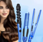 Combo Plancha De Cabello, Rizador Y Peine Nano Titanium (0875)