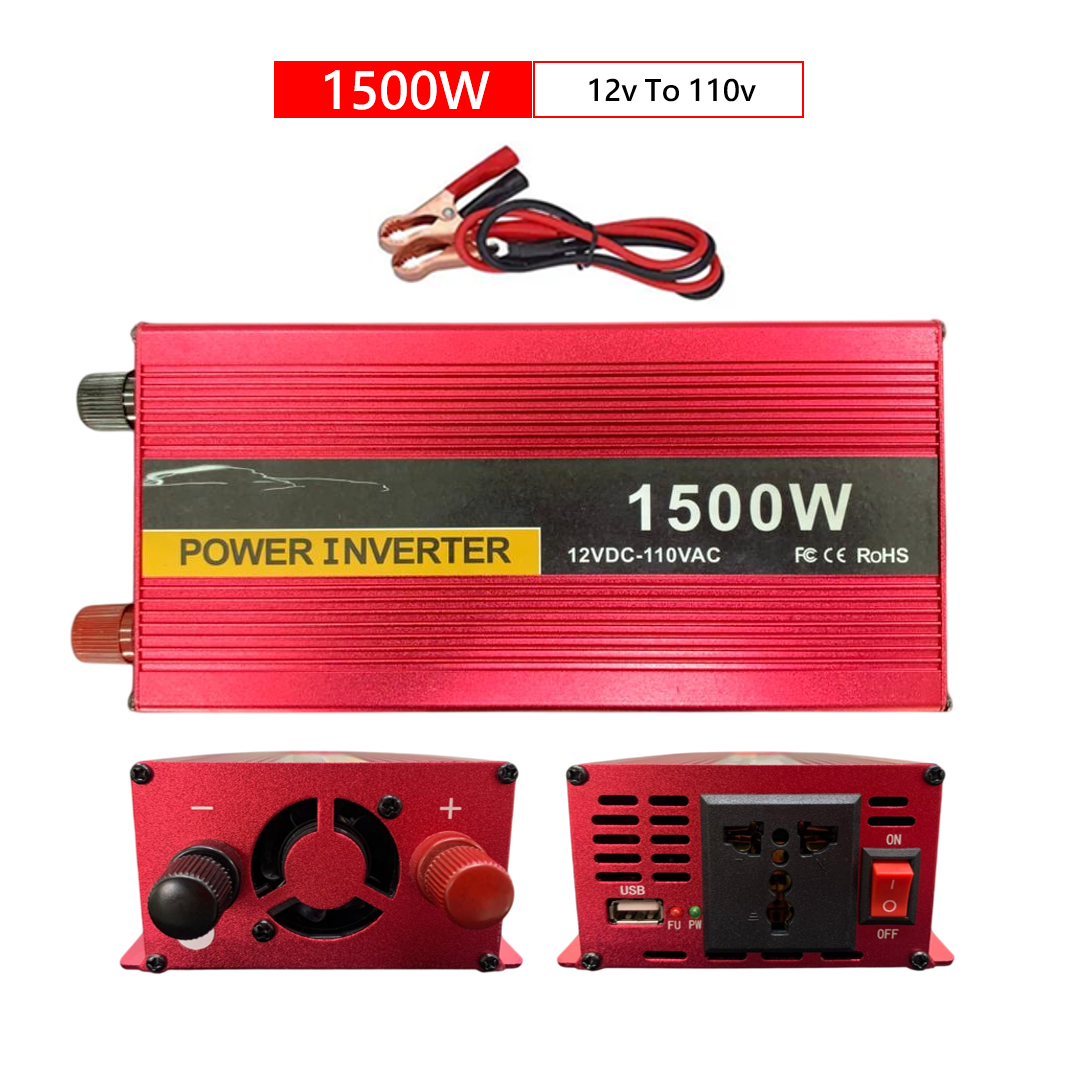 Inversor 1500W 12V A 110V Cod 1076 Inversor 1500W 12V A 110V (1076) - Imagen 1