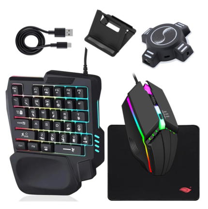 Teclado Mouse Gaming Telefono Tablet Set 5 En 1 (1073)